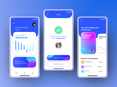 Finance App app appdesign design mobile mobileappdesign ui uidesign ux