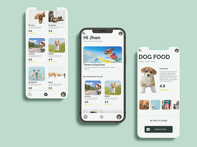 Dog Food Ordering App Concept Design app app design mobile app design ui ui design ui ux ux ux desing