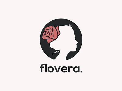 Flovera design face florist flower illustration logo logodesign logotype negative space negativespace symbol