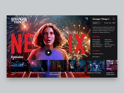 Stranger Things 3 concept adobe xd concept daily ui design interface layout movie netflix page stranger things strangerthings ui ui ux uiux ux ux ui uxdesign uxui web webdesign