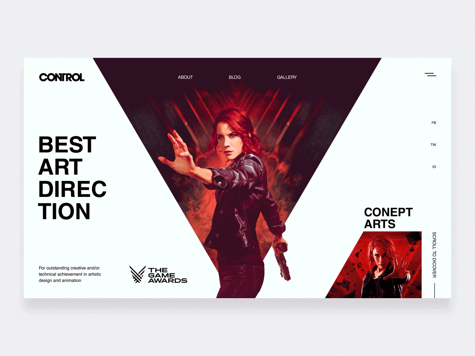 Control Game Awards Concept adobe xd ae aftereffects concept control daily ui design game interface landing landing page remedy ui uitrends uiux ux uxdesign uxui web webdesign
