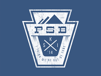 PSB-Ski distressed gnar keystone logo mountain pennsylvania shred ski