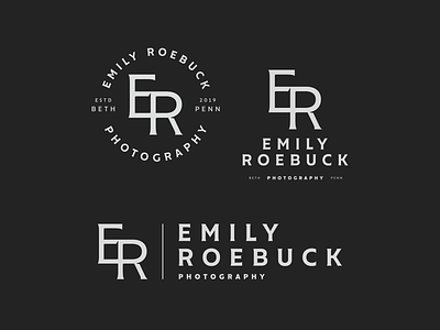 Emily Roebuck Photography badge bethlehem lockup logo monogram pennsylvania photographer photography responsive stack