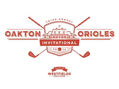 Oakton Orioles Invitational ball club clubhouse course golf invitational logo