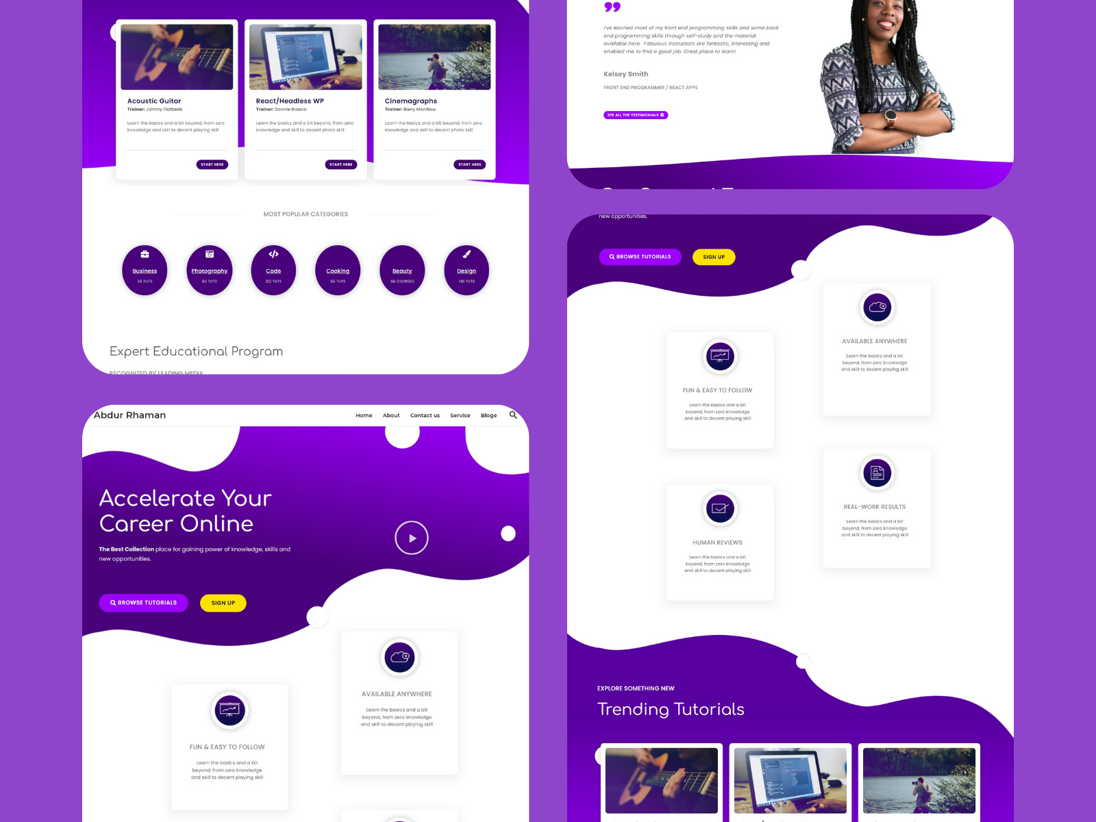 Online Course Website by Abdur Rhaman on Dribbble