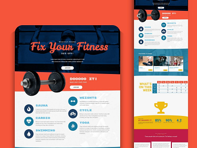 Gym website animation design fitness website gym website health website illustration landing page motion graphics web design web development website design website maker wordpress landing wordpress website