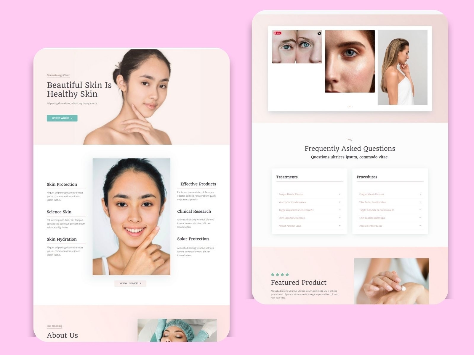 beauty website by Abdur Rhaman on Dribbble