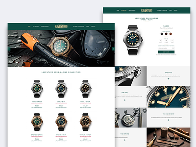 Laventure Watches design layout online shop store user interface watches web webdesign