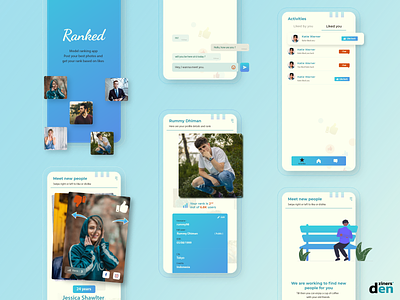 Dating and social media app dating design graphic design illustration mobile app model social media swipe swiperight ui ux vector
