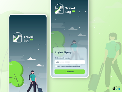 Travel Log Mobile App app appdesign auth colors graphic design graphics login travel travelling uidesign
