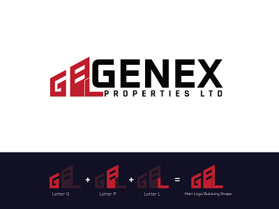 Construction Company Logo | Letter G+P+L Logo Design