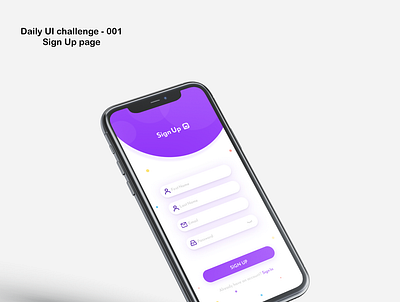 Daily UI challenge - 001 app design ui ux