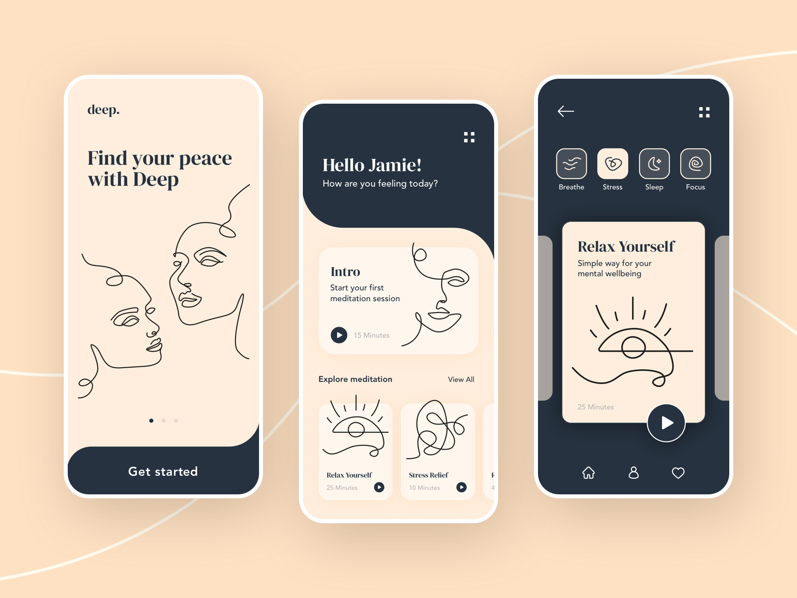 Meditation app by Weronika Brenda for Flod on Dribbble