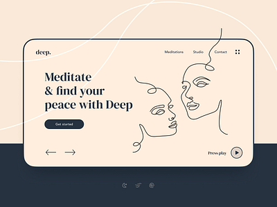 Meditation app calm clean desktop elegant illustration ios lifestyle lineart meditation mindfulness minimal mobile app relaxing ui uidesign ux uxdesign website wellness