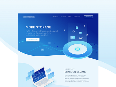 Landing page isomatric landing page ui ux vector web website