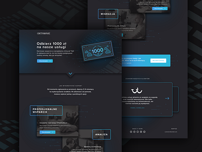 Promo landing page dark design landing page ui ux web