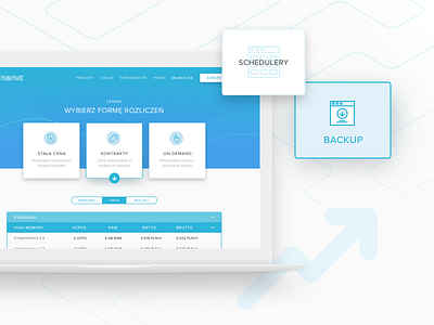 Multicloud - pricing blue clean pricing pricing table ui ux web website