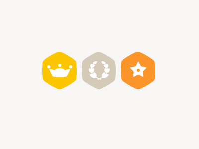 Gold, Silver & Bronze badge icon medal