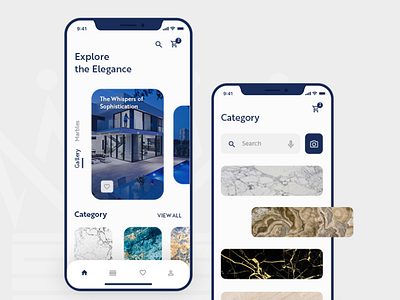 Mobile App for Marble Company uidesign userexperiencedesign uxdesign
