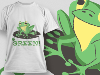 BE GREEN TSHIRT DESIGN design graphic design illustration t shirt typography vector