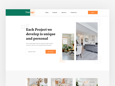 Interior Design Landing Page