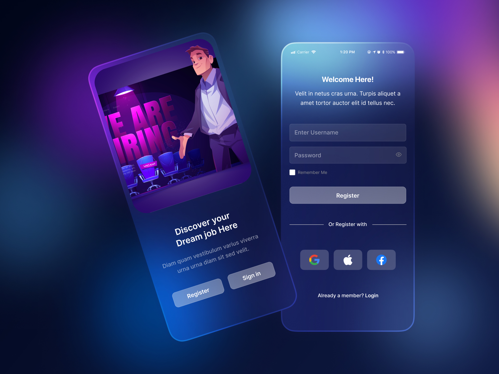 Job Portal Glassmorphism App By Raghwendra Pratap Singh On Dribbble