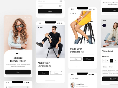 GOODLY - eCommerce Fashion Mobile App app app design clean clothing dark e commerce fashion fashion app figma illustration ios marketplace minimal online store shopping app store typography ui uiux ux