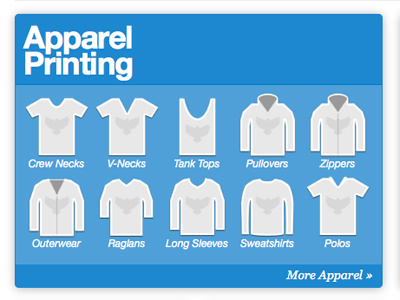 Apparel Printing Icons