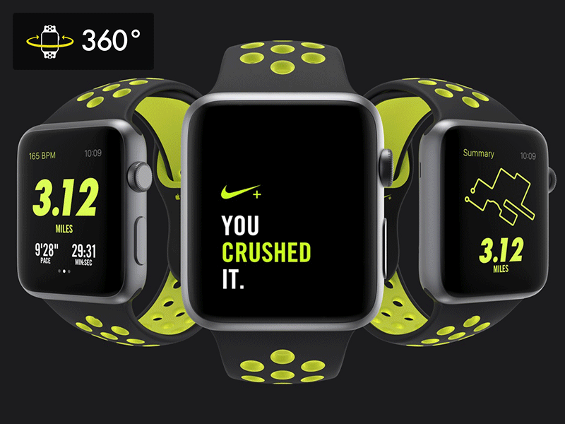 Nike Apple Watch Mockups app design apple apple watch iwatch mockup mockups nike presentation psd series 2 sketch template