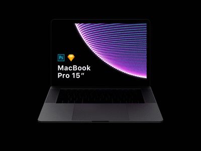 MacBook Pro 15" Mockup Animation animation ios liquid mac macbook macos motion particle pro ui
