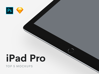iPad Pro Top 5 Mockups apple device ios ipad ipad pro mac mockups photoshop sketch