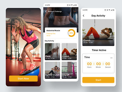 Workout Apps 3d animation branding graphic design logo motion graphics ui