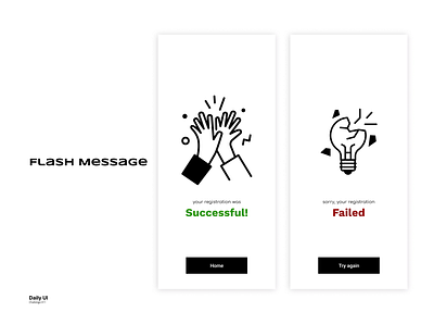 Flash Message dailyui design ui uichallenge