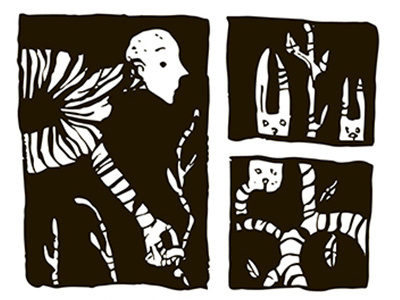 magic forest (fragment) drawing forest ink magic project sketch