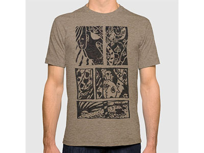 T-shirt: Field Walk of Summer Ghost Among Birds comics drawing print society6 story t shirt
