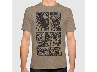 T-shirt: Field Walk of Summer Ghost Among Birds