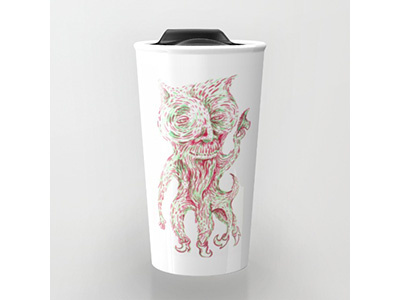 Green And Red With Hat - Travel Mug