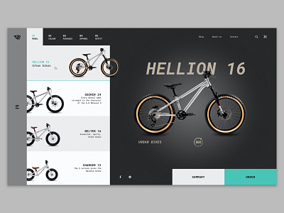 Early Rider Bicycle Store - Product List Menu Concept bike concept design ecommerce homepage kids menu shopify sketch ui ux website