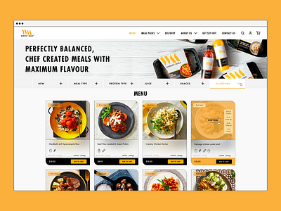 WORKOUT MEALS ™ delivery ecommerce fitness food gym healthy meals shopify trainer ui ux vegan web design workout