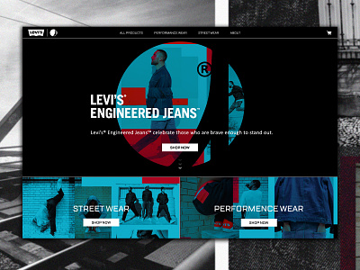 Levi’s® Engineered Jeans™ Concept - Homepage clothing concept design ecommerce homepage jeans levis logo marketing online store shopify sketch store store design storefront ui ux web design website