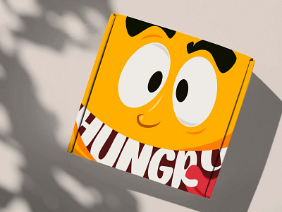 The Hungry Box branding design illustration logo