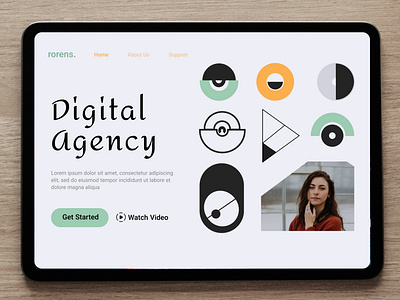 Landing Page (practice work) branding digitalagency figma graphic design landingpage mockup ui ux website