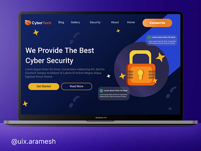 Landing page for Cyber Security website(practice work) cybersecurity design figma graphic design mockup ui uix ux website