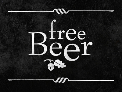 Free Beer beer black font free sketch typo
