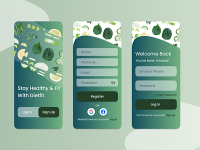 Dietfit Sign Up | #DailyUI