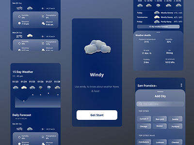 Weather Forecast - Mobile Application UI