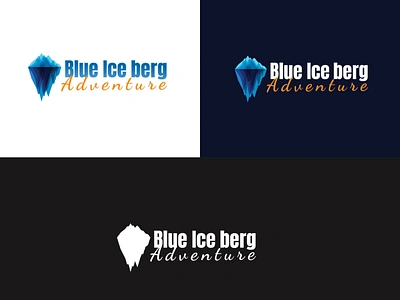 Blue Iceberg branding logo logo design