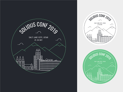 Solidus Conf 2019 • Salt Lake City conferences ecommerce logo design salt lake city skyline solidus