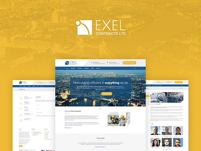 Exel Contracts Website building construction contractor london maintenance yellow