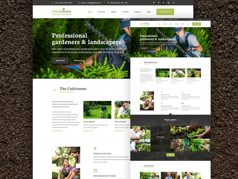 Cultivators Homepage landscaping nature gardener tree surgeon green gardening
